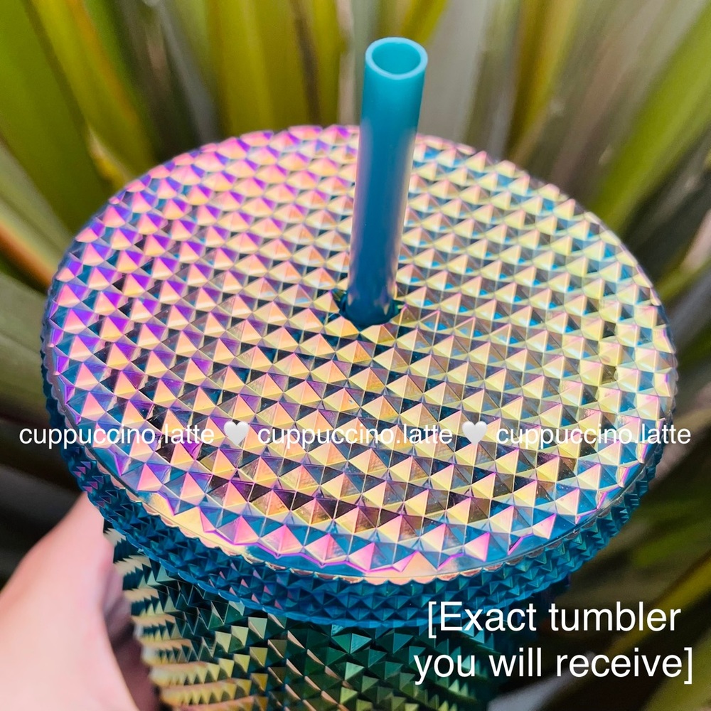 🌈LAST💜Starbucks Metallic Oil Slick Rainbow Studded - Picture 8 of 11